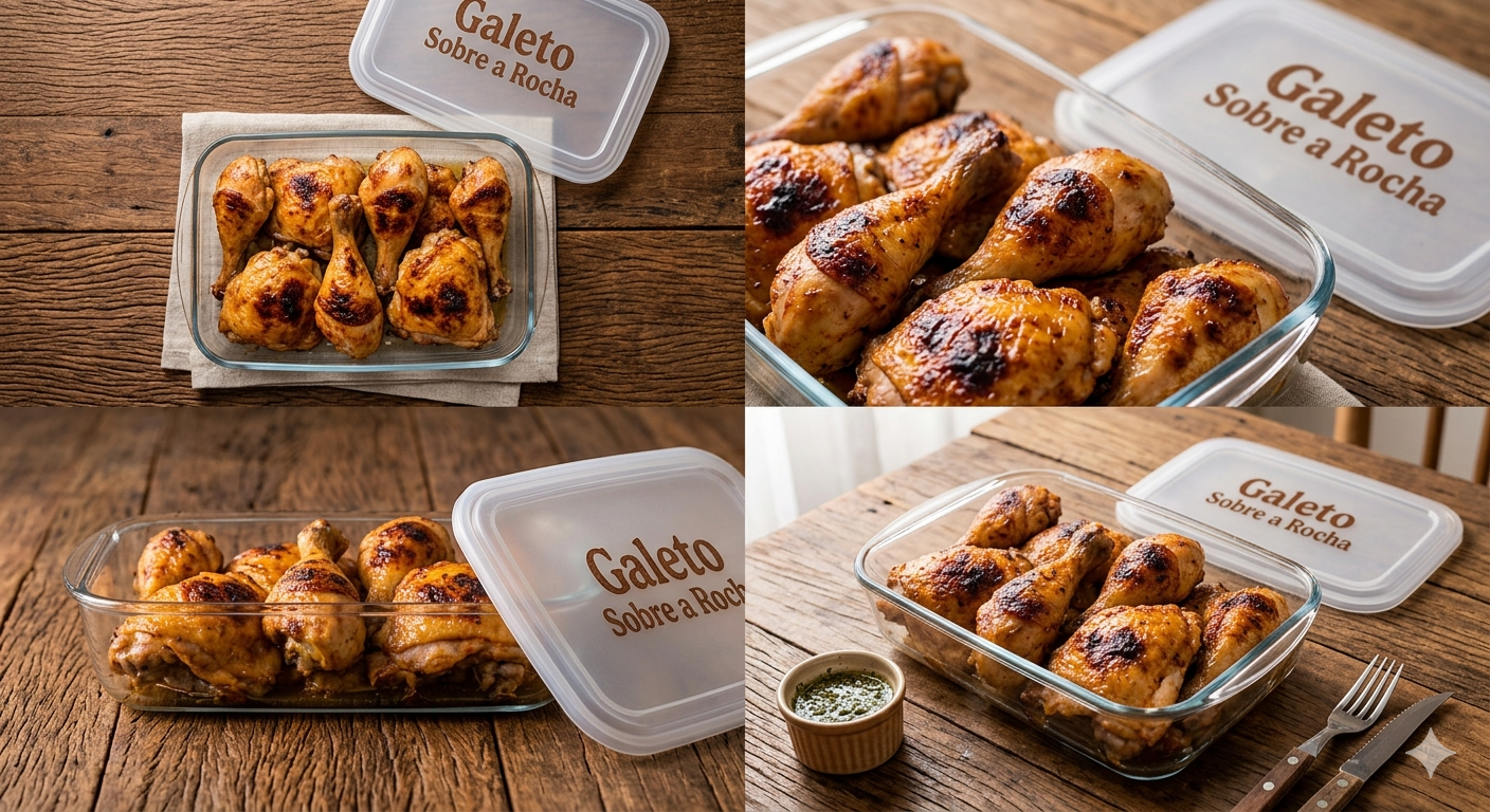 8 pedaços de galeto assado